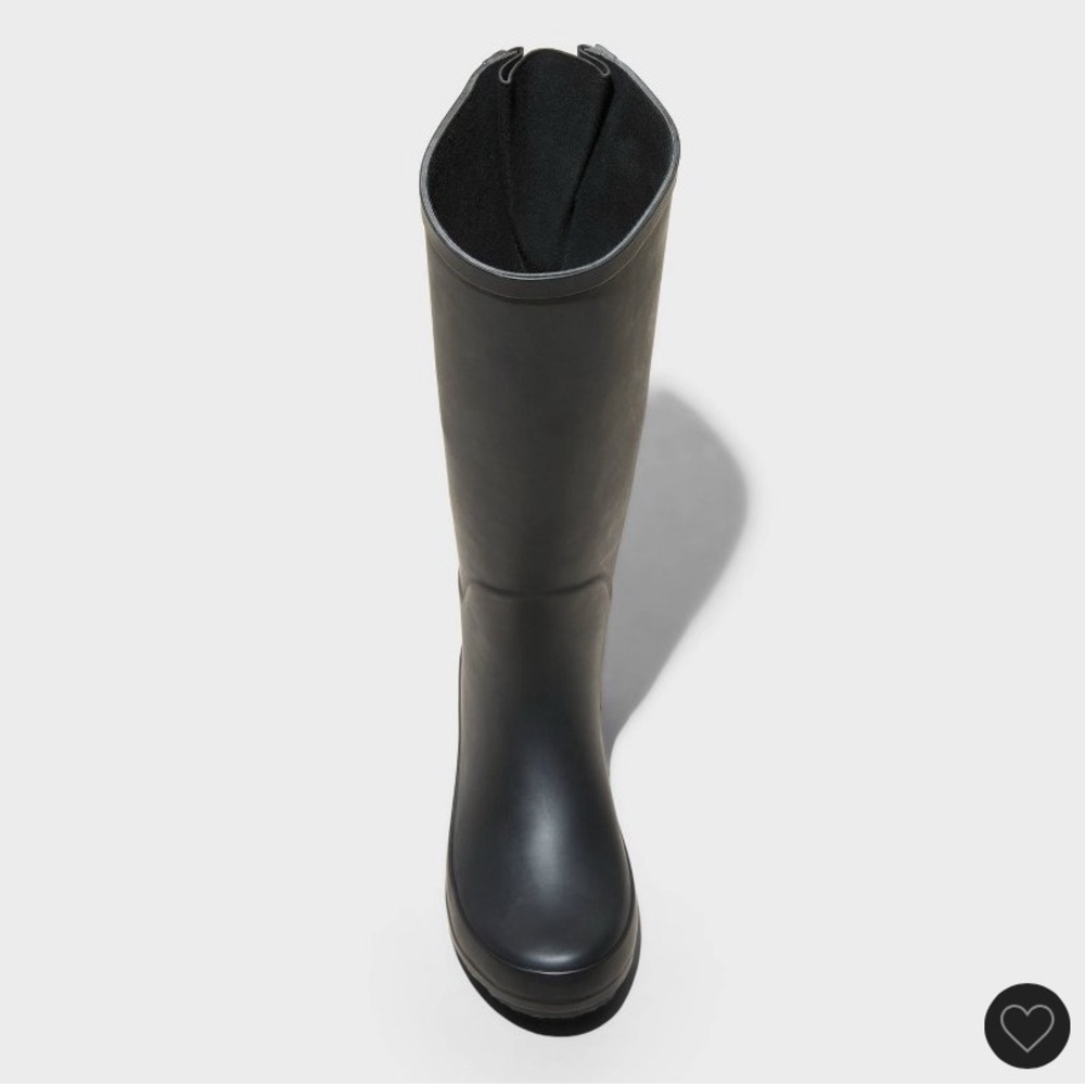 Women River Tall Rain Waterproof Boots Blck size 8 - Picture 3 of 9